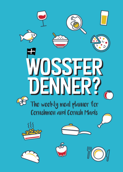 Wossfer Denner? Funny Cornwall gift - meal planner